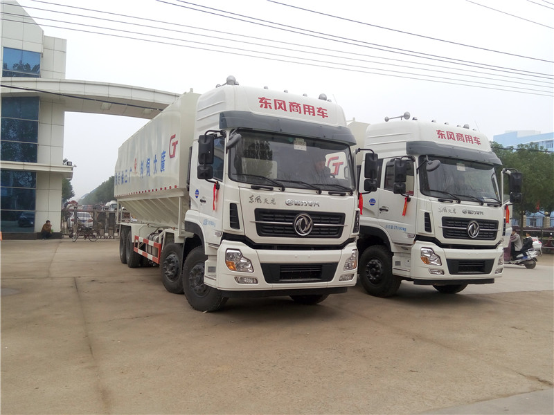 东风天龙20吨散装饲料运输车